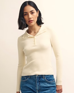 Nobody's Child Button Placket Rib Top