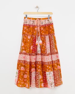 Joe Browns Perfect Patchwork Tassel Tie Skirt