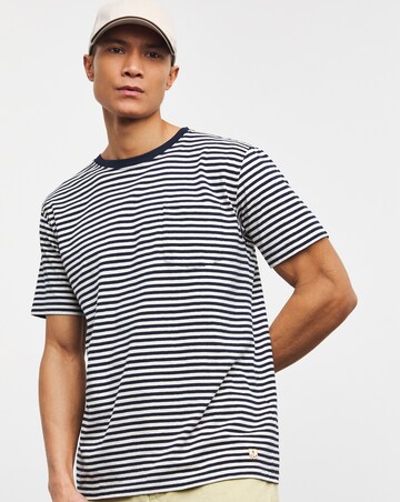 Armor Lux Striped Pocket T-Shirt - Navy