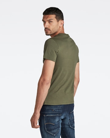 G Star Raw Bronze Green Logo T Shirt