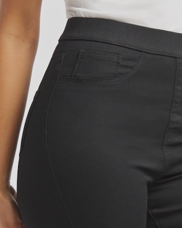 Black Pull On Denim Cycling Shorts