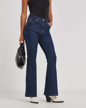 Simply Be X Twisted Wunder Dark Wash Flare