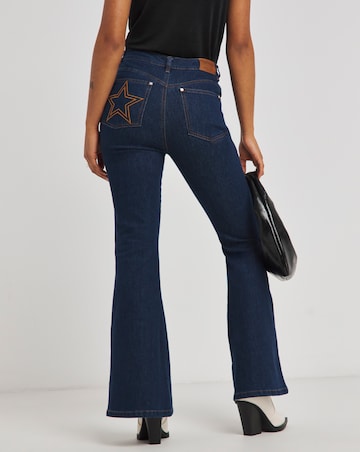 Simply Be X Twisted Wunder Dark Wash Flare