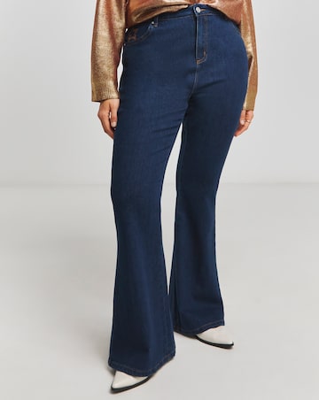 Simply Be X Twisted Wunder Dark Wash Flare
