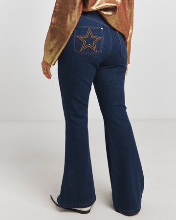 Simply Be X Twisted Wunder Dark Wash Flare