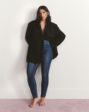 Indigo Stretch Seamed Skinny Jeggings