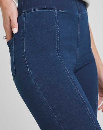 Indigo Stretch Seamed Skinny Jeggings