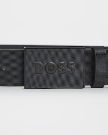 BOSS Icon Tonal Plaque Leather Belt
