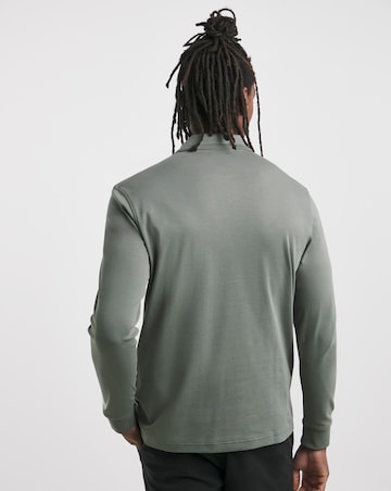 BOSS Classic Long Sleeve Grey Interlock Polo