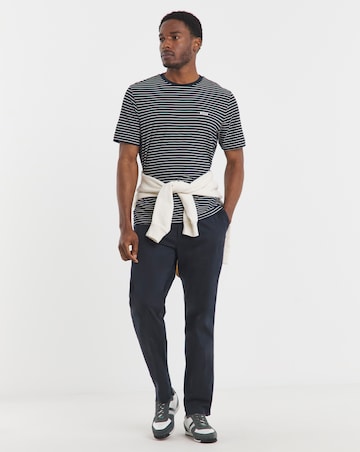 BOSS Short Sleeve Stripe T-Shirt - Navy/White