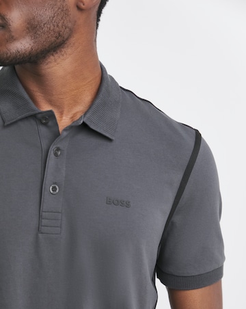 BOSS Short Sleeve Tape Paddy Polo - Dark grey