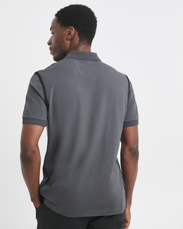 BOSS Short Sleeve Tape Paddy Polo - Dark grey