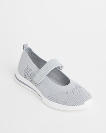 Cushion Walk Grey Mary Jane Leisure- Extra Wide Fit (EEE)