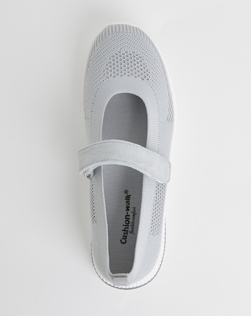 Cushion Walk Grey Mary Jane Leisure- Extra Wide Fit (EEE)