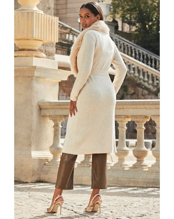 Sosandar Faux Fur Midi Cardigan