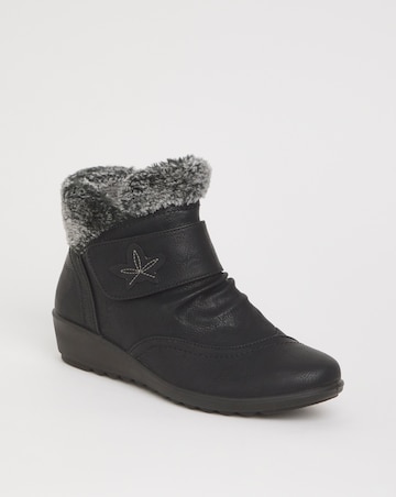 Cushion Walk Faux Fur Ankle Boot Extra Wide EEE Fit