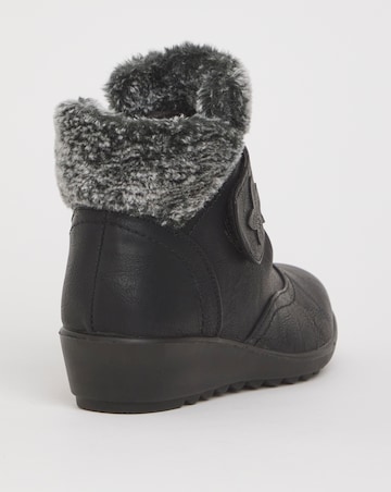 Cushion Walk Faux Fur Ankle Boot Extra Wide EEE Fit