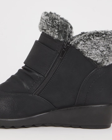 Cushion Walk Faux Fur Ankle Boot Extra Wide EEE Fit