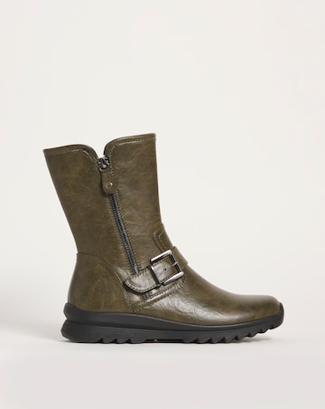 Cushion Walk Casual Boot with Side Zip Detail EEE Fit