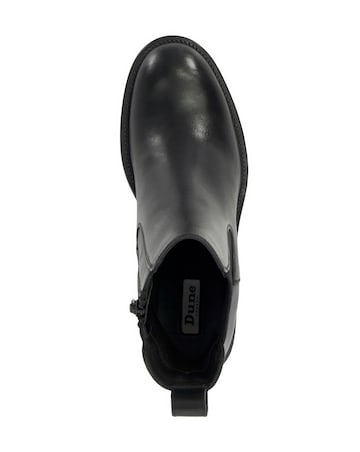 Dune Positivity Black Leather Chunky Chelsea Boots