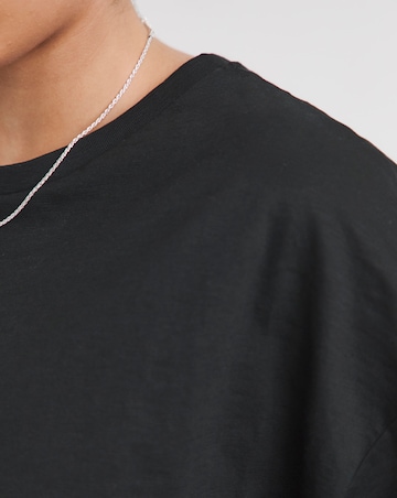 Black Pure Cotton Crew Neck T-Shirt