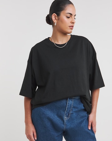 Black Pure Cotton Crew Neck T-Shirt