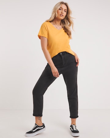 Ochre Slub V Neck Tee