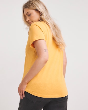 Ochre Slub V Neck Tee