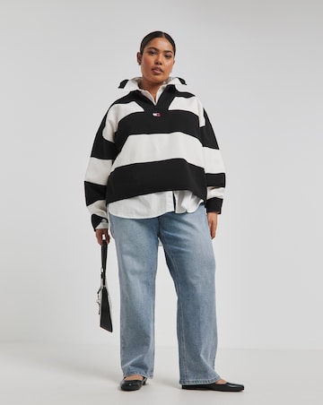 Tommy Jeans Half Zip Stripe Jumper