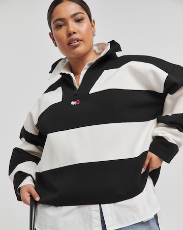 Tommy Jeans Half Zip Stripe Jumper