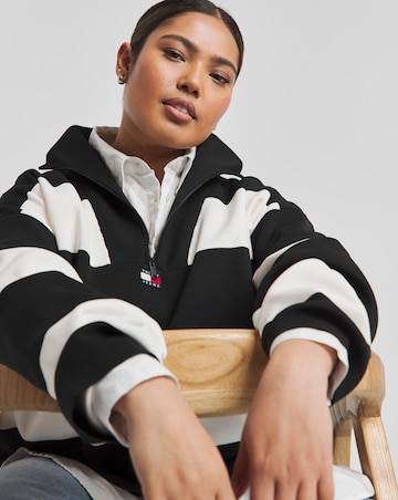 Tommy Jeans Half Zip Stripe Jumper