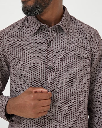 FatFace Long Sleeve Print Shirt