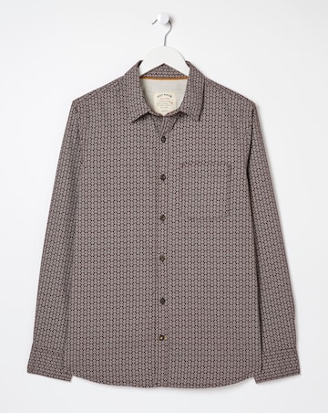 FatFace Long Sleeve Print Shirt