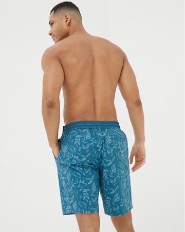 FatFace Camber Leaf Print Swim Shorts