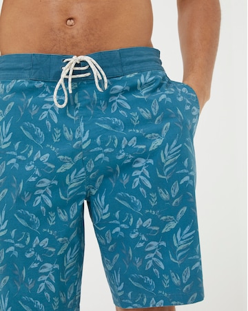 FatFace Camber Leaf Print Swim Shorts
