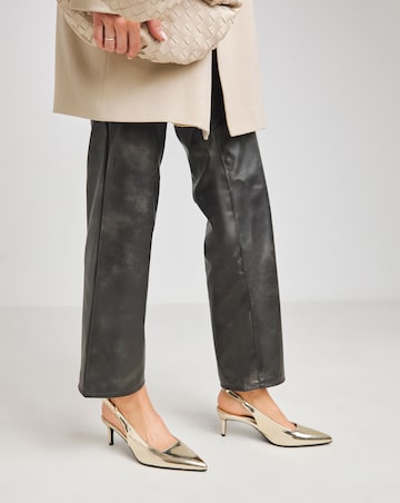 Simply Be Aspen Pointed Toe Slingback Shoes - Extra Wide Fit (EEE)