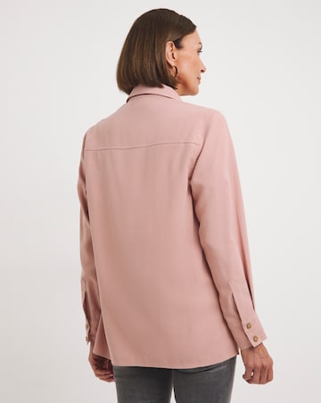 Pink Relaxed Twill Shirt