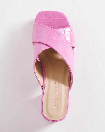 Hot Pink Crossover Vamp Platform Mule E Fit