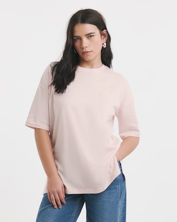 Simply Be Charcoal, Sage & Pink 3 Pack Pure Cotton Boyfriend T-Shirts