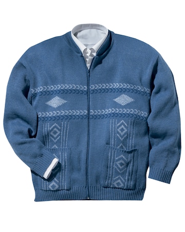 Premier Man Jacquard Zipper Cardigan Regular