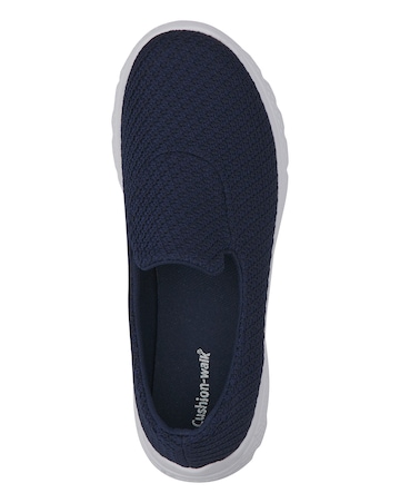 Cushion Walk Black Lightweight Leisure Shoes -Extra Wide Fit (EEE)