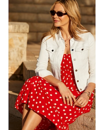 Sosandar Tie Shoulder Printed Dress