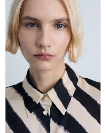 Mango Ideale Satin Print Shirt