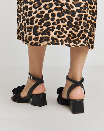 Monet Double Bow Low Block Heel Wide E Fit