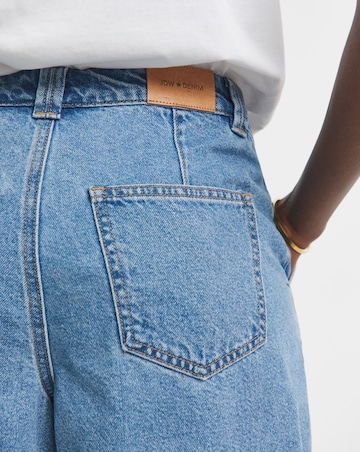 Pure Cotton Mid Blue Drape Bermuda Short