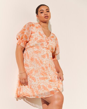 Paisley Print Skater Dress With Lurex