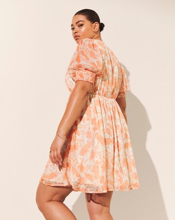 Paisley Print Skater Dress With Lurex