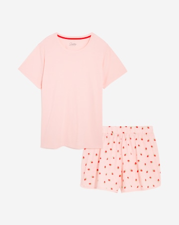 Pretty Secrets Strawberry Print Value Pyjama Shortie Set