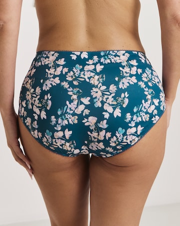 Goddess Kayla Full Fit Knicker Teal Blossom