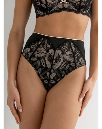 Pour Moi Atelier High Waist Deep Knicker Black/Cosmetic